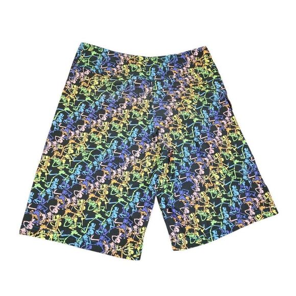 Jammin Warrior Grateful Dead Board Shorts Swim Trunks Mens L Black Skeletons - Picture 5 of 6